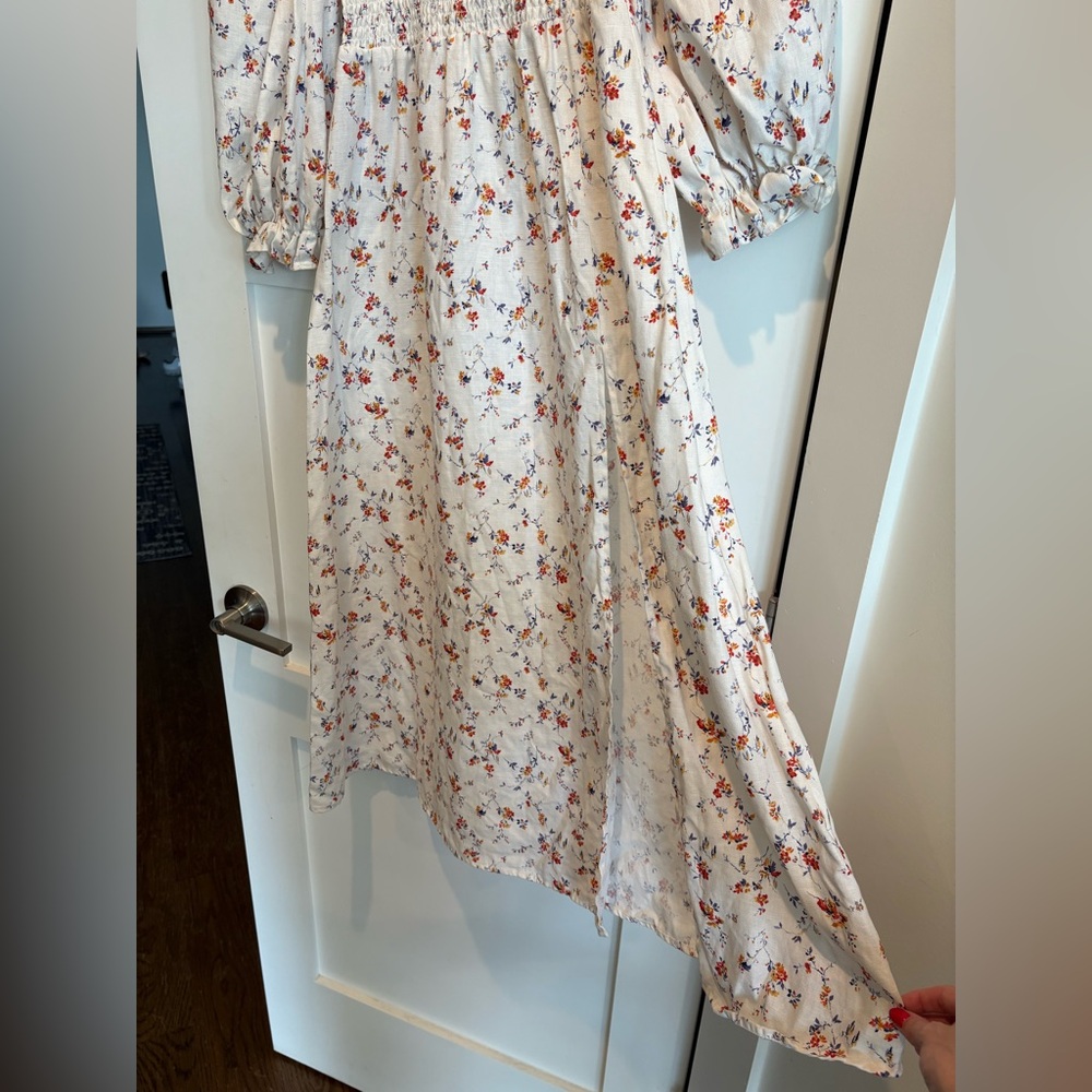 Reformation Floral Long Sleeve Dress with Slit - Picture 8 of 9